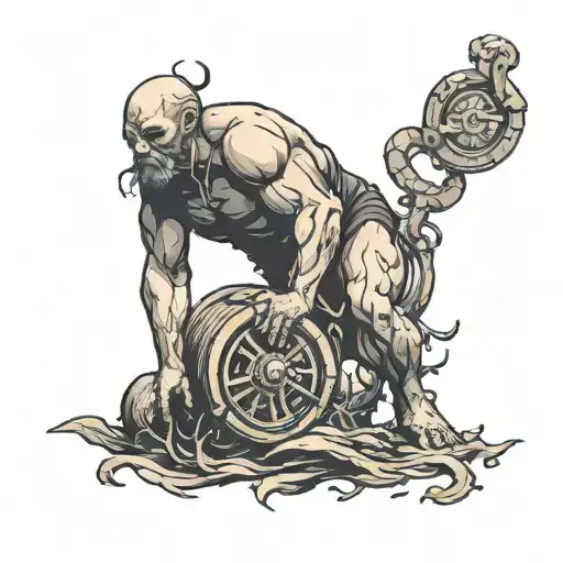 sysiphus tattoo design idea