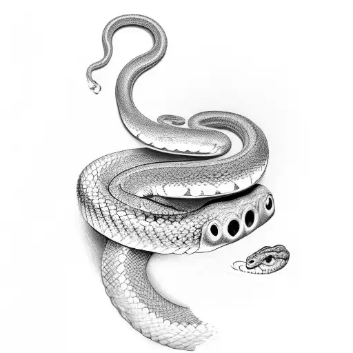 fatimas hand with snake coming out  tattoo design idea