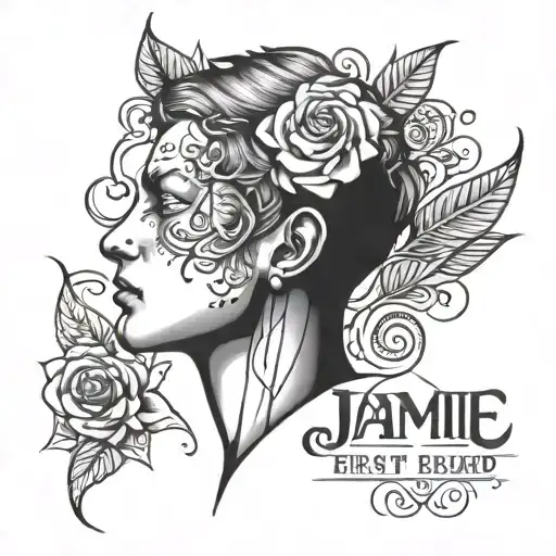 jamie by zach bryan lyrics with illustration tattoo design idea