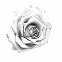 Rose and the name ari tattoo design idea