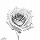 Rose and the name ari tattoo design idea