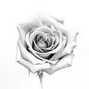 Rose and the name ari tattoo design idea