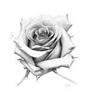 Rose and the name ari tattoo design idea