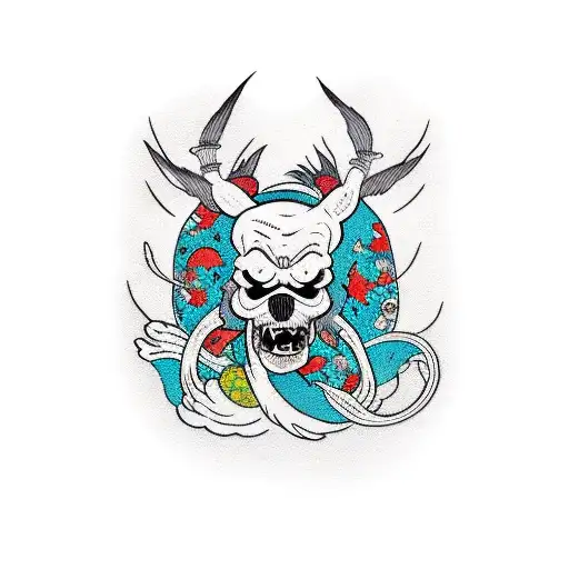 misfits logo with simpson head tattoo design idea