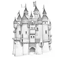 Minimalistic Castle tattoo design idea