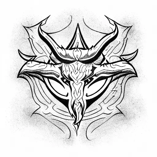Satan tattoo design idea