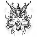 Satan tattoo design idea