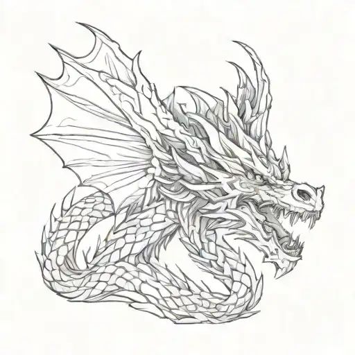 Dragon of the Iron Flame tattoo design idea