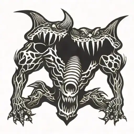 Monster tattoo design idea