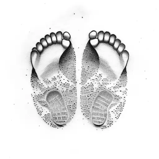 baby footprint tattoo design idea