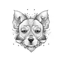 Gemma is cursive with puppy paws tattoo design idea