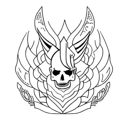 coffin tattoo design idea