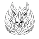 coffin tattoo design idea