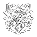 coffin tattoo design idea