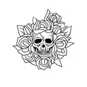 coffin tattoo design idea