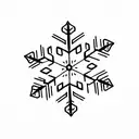snowflake tattoo design idea