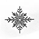 snowflake tattoo design idea