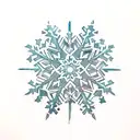 snowflake tattoo design idea