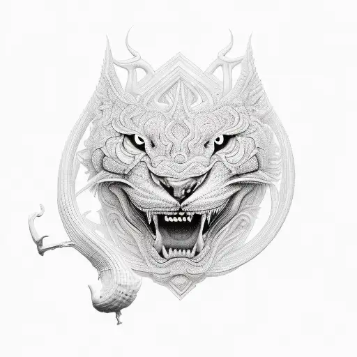 Imagine a high-quality, black and white tattoo design with intricate details and a 3D effect, inspired by the iconic Arg tattoo design idea