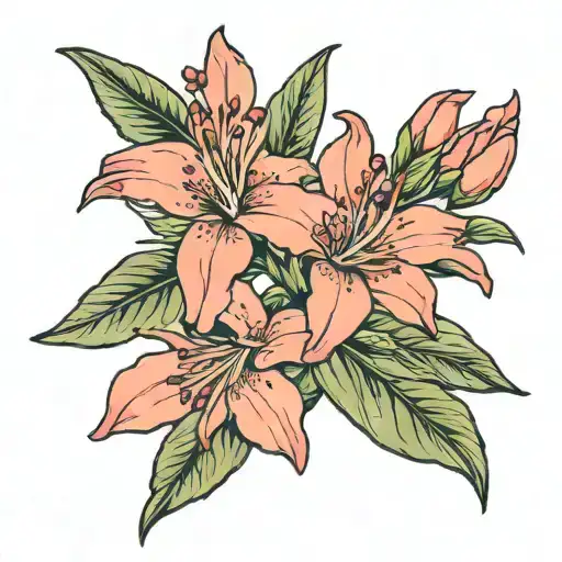 oleander flower  tattoo design idea