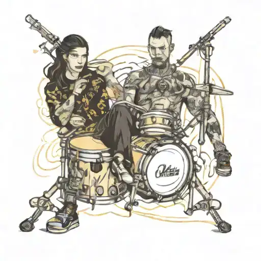 drummer, footwear designer , muah Thai, single dad to my daughter Sadie , major ups and downs   tattoo design idea