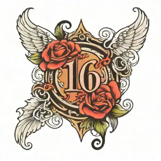 numbers 11 16 23 number tattoo design idea