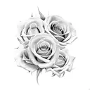 Two daughters names time and date of birth in clocks with roses  Maddison 30-12-2021 time 3.15  Mackenzie 19-12-2023 tim tattoo design idea