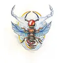 Scorpion with wings tattoo design idea