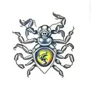 Scorpion with wings tattoo design idea