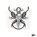 Scorpion with wings tattoo design idea
