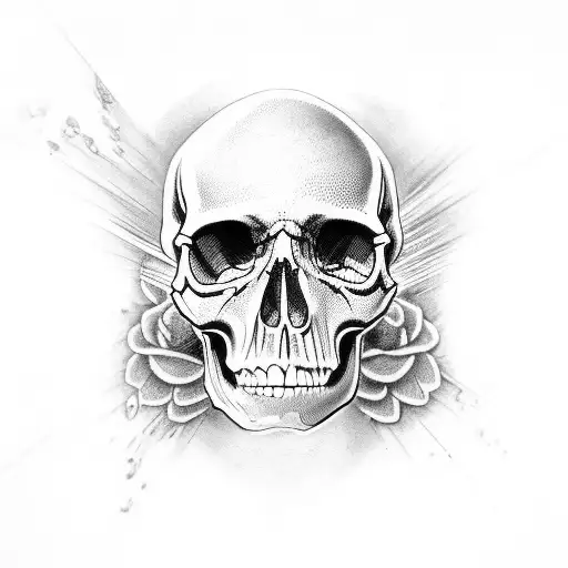make a sleeve with skull and eye in it. eye figure must be separate. tattoo design idea