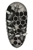 bees with hive bavkground tattoo design idea