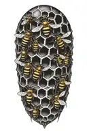 honey bees and hive  tattoo design idea