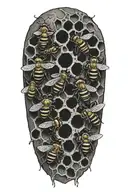 honey bees and hive  tattoo design idea