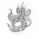 Jormungandr tattoo design idea