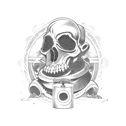 poop crew bandolier of toilet paper and three outlaws tattoo design idea