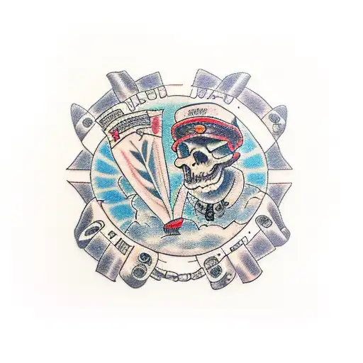 poop crew bandolier of toilet paper and three brothers outlaws tattoo design idea