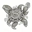 turtle polynesian tattoo design idea