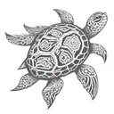 turtle polynesian tattoo design idea