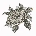turtle polynesian tattoo design idea