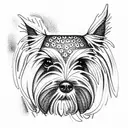 miniature schnauzer tattoo design idea