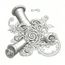 Scroll tattoo design idea