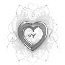 A technician's tools forming the shape of a heart with the word 'love' tattoo design idea