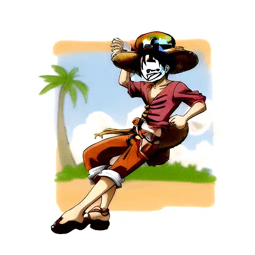 one piece luffy tattoo design idea