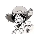 one piece luffy tattoo design idea