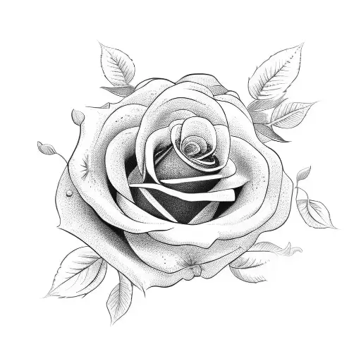 money rose tattoo design idea
