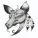 Incorporate symbols of empowerment and sensuality related to being a hotwife in a dotwork style tattoo tattoo design idea