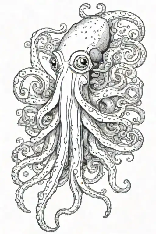 squid tattoo design idea