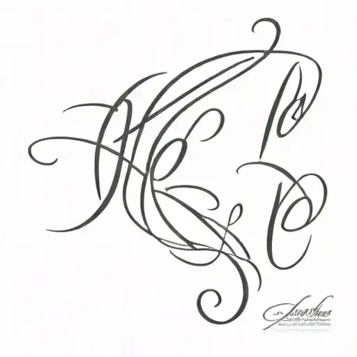 Script lettering tattoo design idea