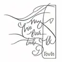 Script lettering tattoo design idea